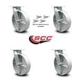 thumbnail image 2 of 8 Inch Semi Steel Swivel Caster Set with Ball Bearing and Swivel Lock SCC, 2 of 2