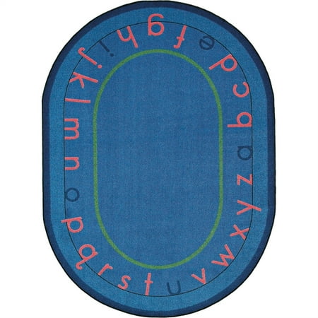 Kid Essentials - Early Childhood Montessori Alphabet, 5'4" x 7'8" Oval, Multicolored