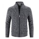 thumbnail image 1 of Suéter de invierno para hombre, otoño e invierno, más terciopelo acolchado, suéter de gran tamaño, abrigo, cuello, diseño versátil, 1 of 6