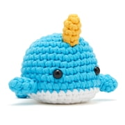 The Woobles Beginner Crochet Amigurumi Kits - Narwhal the Whale