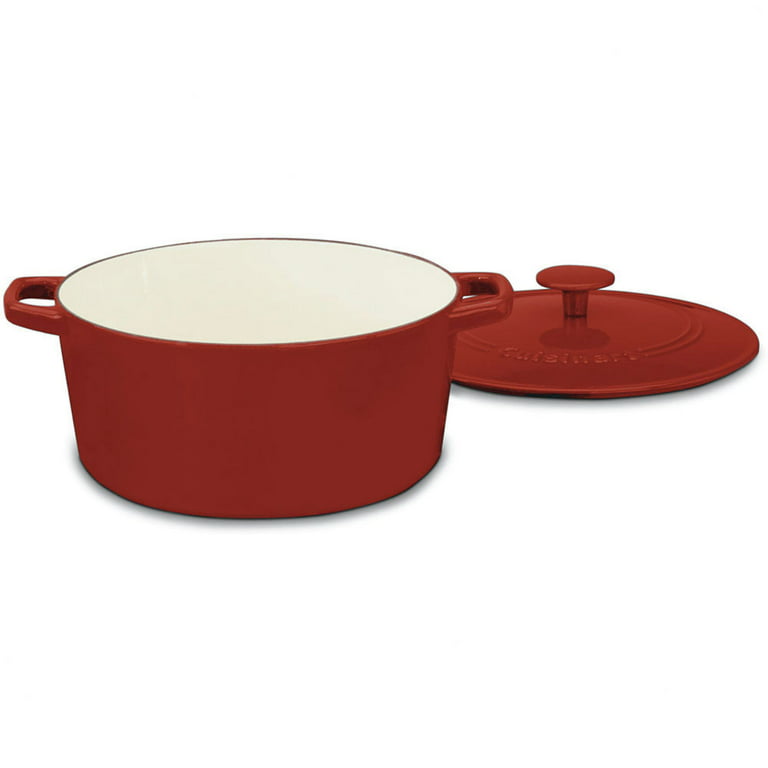 Cuisinart CI670-30RDM Chef's Classic Enameled Cast Iron 7-Quart Round  Covered Casserole, Cardinal Red 