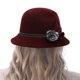 thumbnail image 5 of Bombín vintage para mujer, elegante sombrero de cubo para dama, 5 of 5