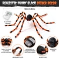 thumbnail image 5 of Ayieyill 5ft Giant Light-up Halloween Spider, Scary Hairy Fabric Spider for Indoor Outdoor Yard Haunted House Decor, Orange, 5 of 7