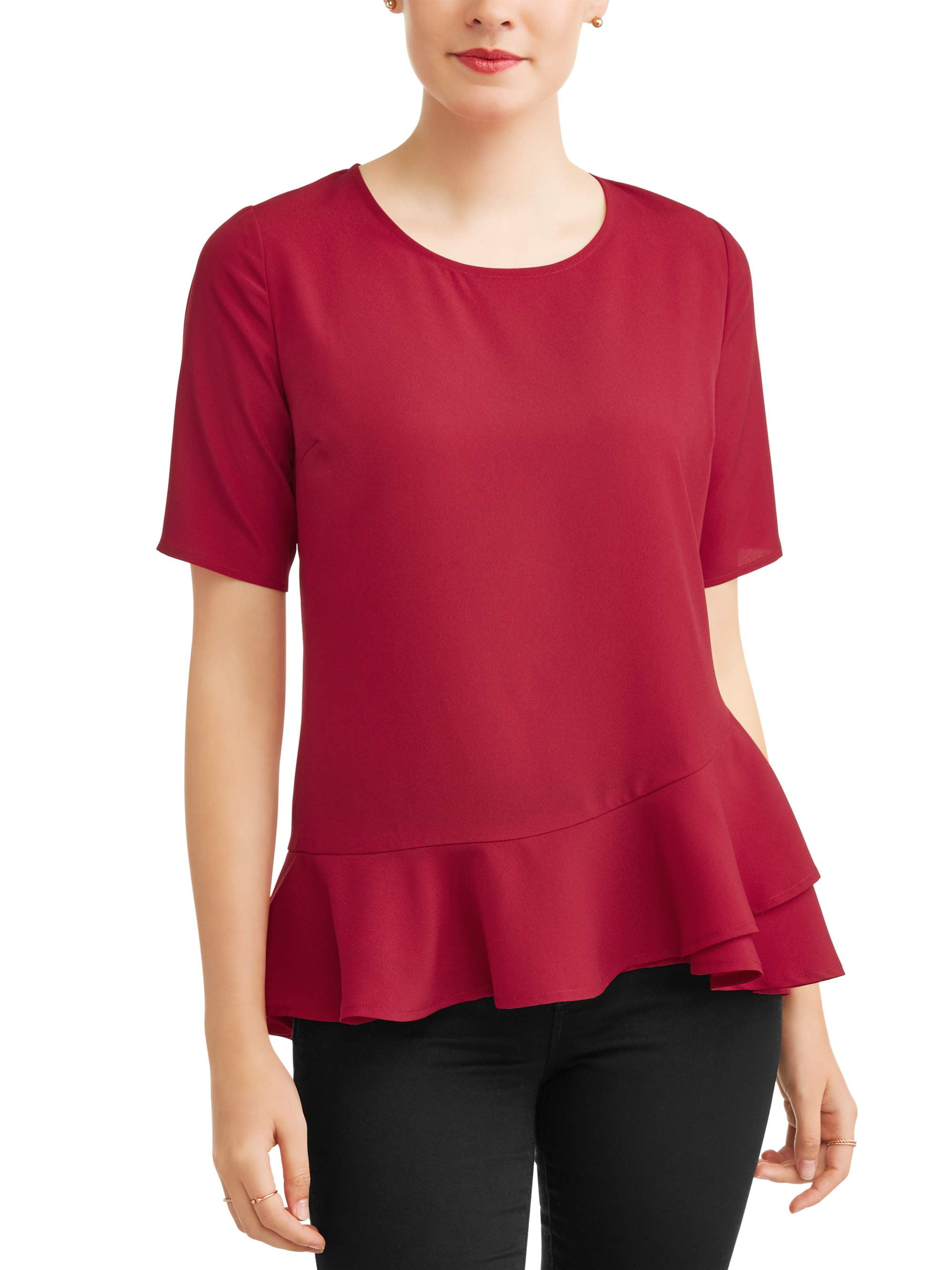 time and tru peplum top