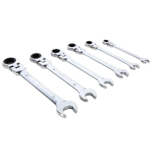 Ymiko 6pcs Ratcheting Wrench Set Gears Wrench Set Open End Wrenches Activities Ratchet