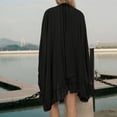 thumbnail image 4 of CIENVNSTG Wedding Guest Dresses For Women Turtleneck Camisole 2 Piece Chiffon Ruffle Mini Dress Set Flowy Layered Outfit Elegant Suit Black S, 4 of 5