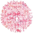thumbnail image 2 of 35pcs-50pcs Elegant Bow Stickers Pink Ribbon Kids Stickers DIY Stickers for Laptops Phones Suitcases, 2 of 9