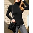 thumbnail image 3 of NINEXIS Women's Long Sleeve Turtle Neck Pullover Chic Soft Sweater with Sleeve Button, 3 of 3
