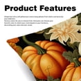 thumbnail image 2 of Thanksgiving Pumpkin Throw Pillow Covers - Set of 2 - Unique Patterns, 16x16, 18x18, 20x20 Inches - Bed Pillow Decor for Home for All Occasions, 2 of 6