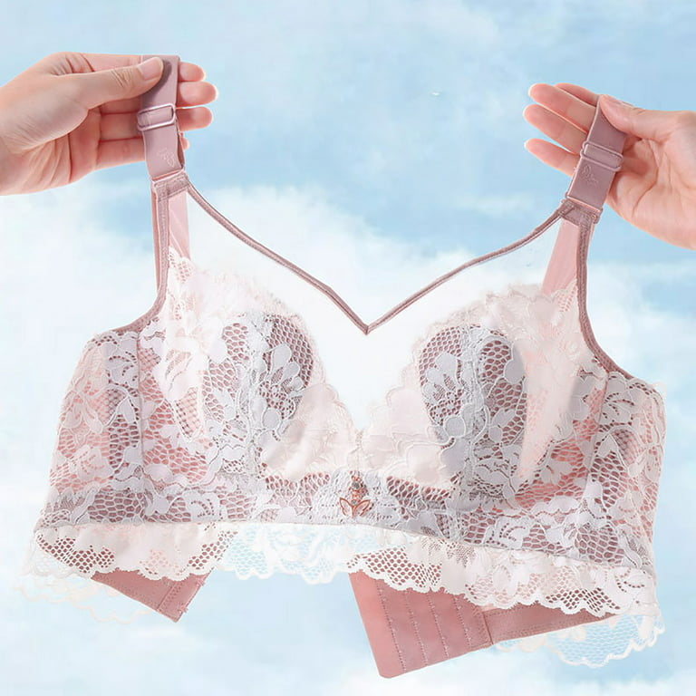 IROINNID Women's Bras Full Coverage Solid Lace Lingerie Plus Size Underwear  Bralette Breathable Underwear 