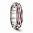 thumbnail image 6 of Edward Mirell Titanium Triple Groove Pink Anodized Ring Size: 7; for Adults and Teens; for Women and Men, 6 of 8