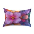 thumbnail image 7 of Yayeee Pillowcase King Size Set of 2 Satin Wrinkle Resistant Pillow Case, Large Purple Flowers, 7 of 7