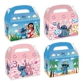 thumbnail image 2 of Caja de regalo de Lilo Stitch para fiesta de niños, Minnie Mouse, galletas de caramelo rosa, bolsas de Recuerdo DIY, caja de golosinas con asas, 2 of 4