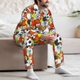 thumbnail image 7 of Naloa Colorful Balls Men’s Pajamas Set - Long Sleeve Button Down Sleep Shirt and Pajama Bottoms Sleepwear Set-, 7 of 7