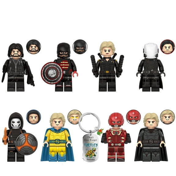 8 PCS Superhero Thunderbolts Action Figures Sentry, Winter Soldier, U.S.Agent ,Taskmaster, Ghost Minifigures Building Blocks Toys Collectible Gifts