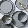 thumbnail image 2 of Better Homes & Gardens-Collins Grey Stoneware 12-Piece Dinnerware Set, 2 of 7