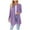 Light Purple, variant on Women Fashion Long Sleeve Cardigan Polyester Lightweight Open Front for All Seasons