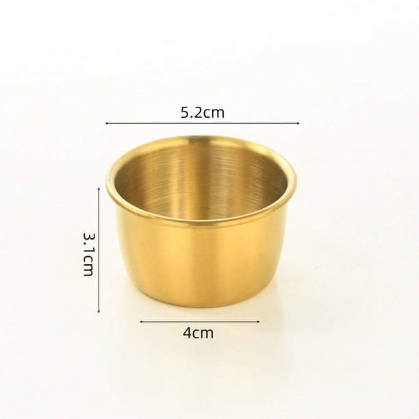 Taza de salsa de acero inoxidable, recipiente para inmersión de kétchup, plato de especias, platos para aperitivos, contenedor, herramientas de cocina, 4 Uds.
