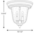 thumbnail image 3 of P5562-31-Progress Lighting-Ashmore - Outdoor Light - 2 Light - Bowl Shade in New Traditional and Transitional style - 10.5 Inches wide by 9.75 Inches, 3 of 4