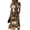 Brown, variant on Halloween Dresses for Women 2026 V Neck Short Sleeve A Line Midi Dress with Halloween Print Fall Party Everyday Outfit