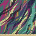 thumbnail image 2 of Abstract Fabric by the Yard, Creative and Diagonal Look Stripes Wavy Contemporary Colorful Illustration, Decorative Upholstery Fabric for Chairs & Home Accents, Multicolor by Ambesonne, 2 of 5