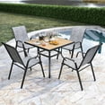 thumbnail image 4 of CHINNLUU Patio Dining Chairs Set of 8 Outdoor Stackable Dining Chairs for All Weather 330lbs Capacity Heavy Duty Metal Frame Patio Furniture for Backyard Garden Poolside (Gray), 4 of 12