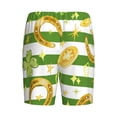 thumbnail image 4 of Rocae Watercolor St Patrick Day for Men's Soft Sleep Pajama Shorts, Waistband and Pockets, 4 of 9