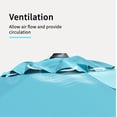 thumbnail image 5 of PURPLE LEAF 11 Feet Patio Cantilever Umbrella with Base Outdoor Umbrella Round Aluminum Offset with 360-degree Rotation for Garden Deck Pool Patio, Turquoise Blue, 5 of 9