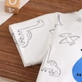 thumbnail image 6 of TOWED22 Toddler Kids Baby Boy Summer Clothes 2 Pieces Dinosaur Print Crewneck T-Shirt Elastic Waist Shorts Outfits(Blue,9-12 M), 6 of 9