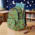 thumbnail image 4 of Xixirimido Soccer Ball Football Green Print Kids Backpack for Boys Girls Elementary Students Bookbag Middle High School Bag Lightweight Backpacks Laptop Bag 17", 4 of 8