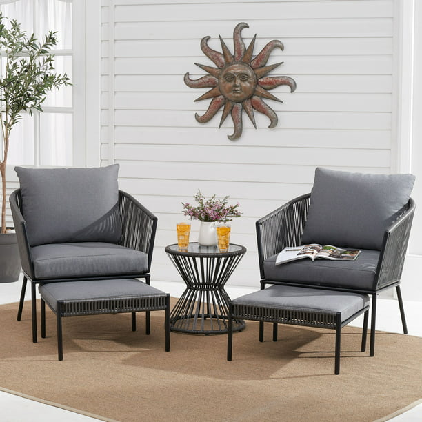 Better Homes And Gardens Brecken Patio 5 Piece Chat Set With Gray