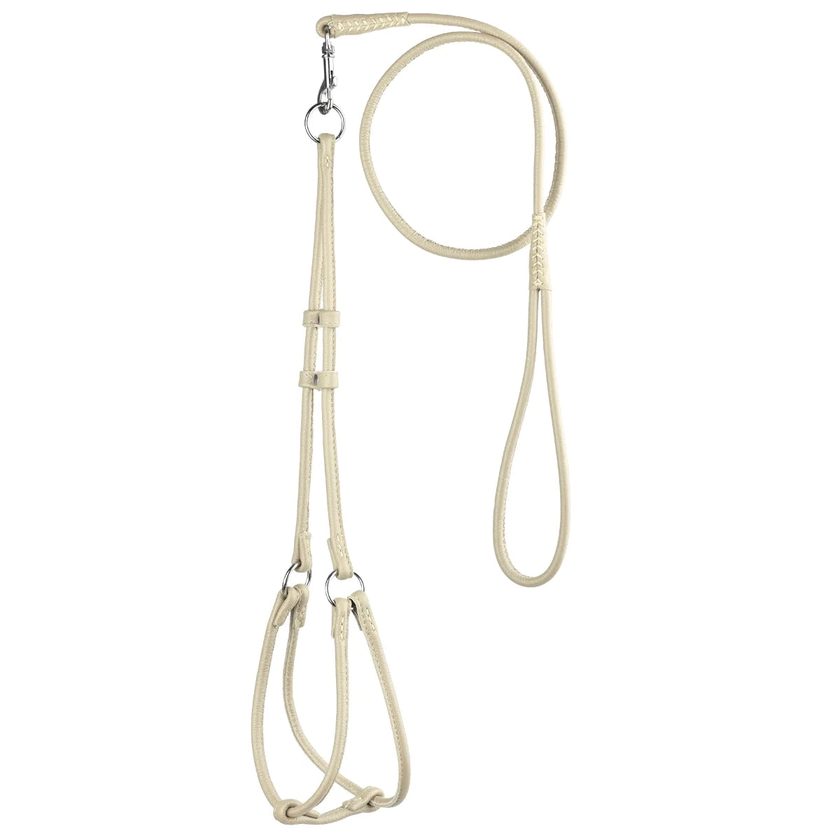 Elevate Your Pet's Style: Soft Leather Round Step-In Harness + Round Lead Combo