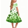 thumbnail image 5 of Girls' Dresses St. Patrick's Day Pricess Dresses Turndown Collar Casual A Line Dress for Girls Size 5-14, 5 of 6