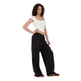 thumbnail image 3 of Forever 21 Women's Black Cargo Oversized Wide-Leg Sweatpant, Cargo Pocket Design for Athleisure & Lounging, XL, 3 of 6