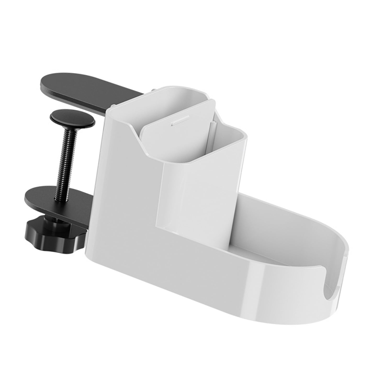 Desktop Phone Stand With Beverage Holder Modern Nonslip Base Desktop Organiser Workspaces Storage Solution