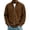 Coffee, variant on Men Full Zip Knit Cardigan Sevevn Long Sleeve Ribbed Stand Collar Sweater Jacket With Dual Side Hand Pockets Loose Fit Outerwear For Daily Casual And Travel Occasions