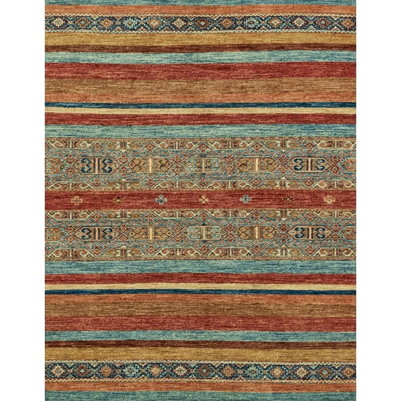 Ahgly Company Indoor Rectangle Abstract Brown Abstract Area Rugs, 5' x 8'