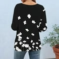 thumbnail image 5 of MaFYtyTPR 3/4 Sleeve Shirts for Women Fashion Printed T-shirt Round Neck Leisure Loose Comfy Tops, 5 of 5