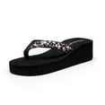 thumbnail image 2 of LoyisViDion Womens Sandals Women'S Summer Floral Flip-Flops Wedge Heel Platform Flip Flops Beach Shoes Black 6(36) Dark Gray 4(S), 2 of 9