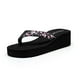 thumbnail image 2 of Chanclas florales de verano para mujer, chanclas con plataforma y tacón de cuña, zapatos de playa Wmkox8yii  hj789, 2 of 9