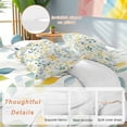 thumbnail image 2 of Farmhouse Eucalyptus Duvet Cover Set King Size, Leaf Watercolor Green Yellow Botanical 4 Piece Soft Microfiber Bedding Set with 1 Duvet Cover, 1 Flat Sheet, 2 Pillowcases, 2 of 9