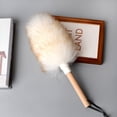 thumbnail image 3 of Wool Duster Household Cleaning Dust Duster Brush Car Cleaning Sweeping Dust Home Daily Use Washable Clean Houseware Tools Green White C, 3 of 6