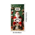 thumbnail image 3 of Christmas Door Cover Decoration Santa Claus Front Door Cover Xmas Hanging Banner Santa/Snowman/Tree Background for Home Holiday Christmas Decoration, 3 of 6