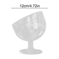 thumbnail image 3 of Glass Dessert Bowl Inclined Ice Cream Bowl Candy Dish • Clear Angled Pedestal Cup • Reusable Dessert Server • Party Snack Serving Bowl Transparent, 3 of 7