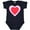 Navy Blue, variant on Inktastic Valentine Red Heart with Dots Boys or Girls Baby Bodysuit