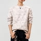 thumbnail image 4 of Sudadera sin capucha para hombre, estilo casual, a la moda, con cuello redondo, holgada, de gamuza, con lazo, manga larga, para jóvenes, blusas activas, camisetas para hombre., 4 of 5