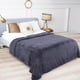 thumbnail image 2 of Soft Mesh Flannel Fleece Blanket Plush Light Purple 180 x 200cm, 2 of 11