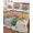 Light Beige, variant on Full Size Quilt Bedding Set, Watercolor Floral Reversible Summer Quilt 3 Pieces, Spring Flowers Butterflies Leaves Green Lightweight Bedspreads Coverlets with 2 Pillow Shams for All Seasons