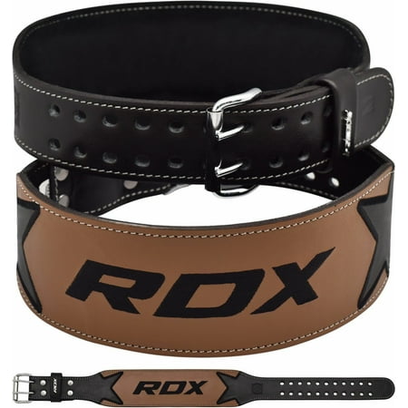 RDX Weight Lifting Belt Cow Hide Leather 4