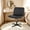 Black Without Wheels, variant on Criss Cross Chair Modern Wide Seat with Mid back Armless Home Office Capacity 300lbNo Wheels Modern Swivel Height Adjustable Ergonomic Desk Computer Task Vanity Chairs,Pink
